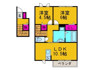 Ｏｒｉｅｎｔｅ　Ｃａｓａの物件間取画像